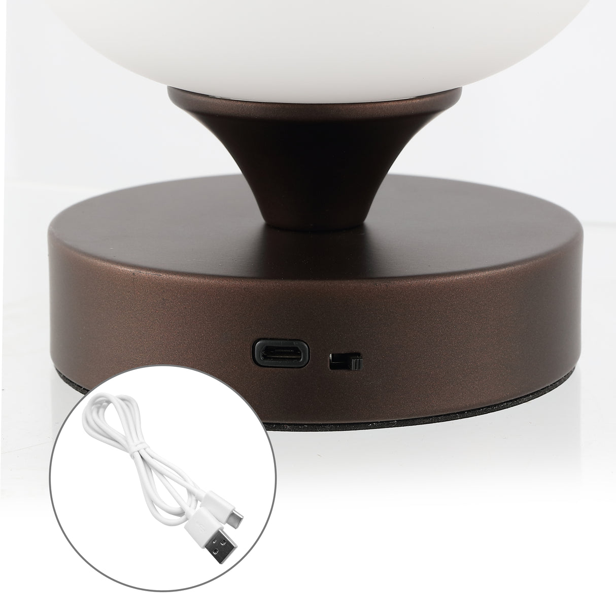 Owen Bohemian Farmhouse Iron Rechargeable Integrated Portable LED Table Lamp