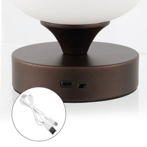 Owen Bohemian Farmhouse Iron Rechargeable Integrated Portable LED Table Lamp