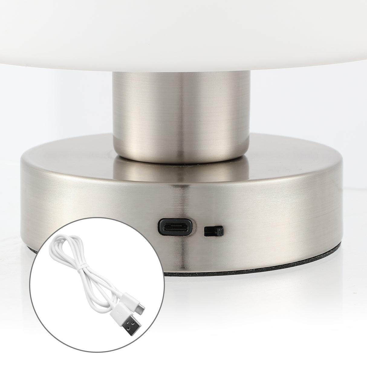Zoe Modern Minimalist Iron Rechargeable Integrated Portable LED Table Lamp