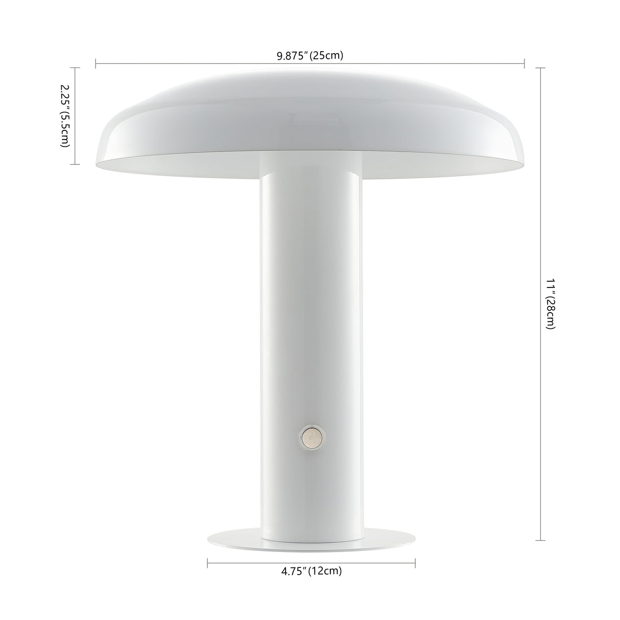 Suillius Contemporary Bohemian Rechargeable/Cordless Iron Integrated Portable LED Mushroom Table Lamp