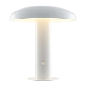 Suillius Contemporary Bohemian Rechargeable/Cordless Iron Integrated Portable LED Mushroom Table Lamp