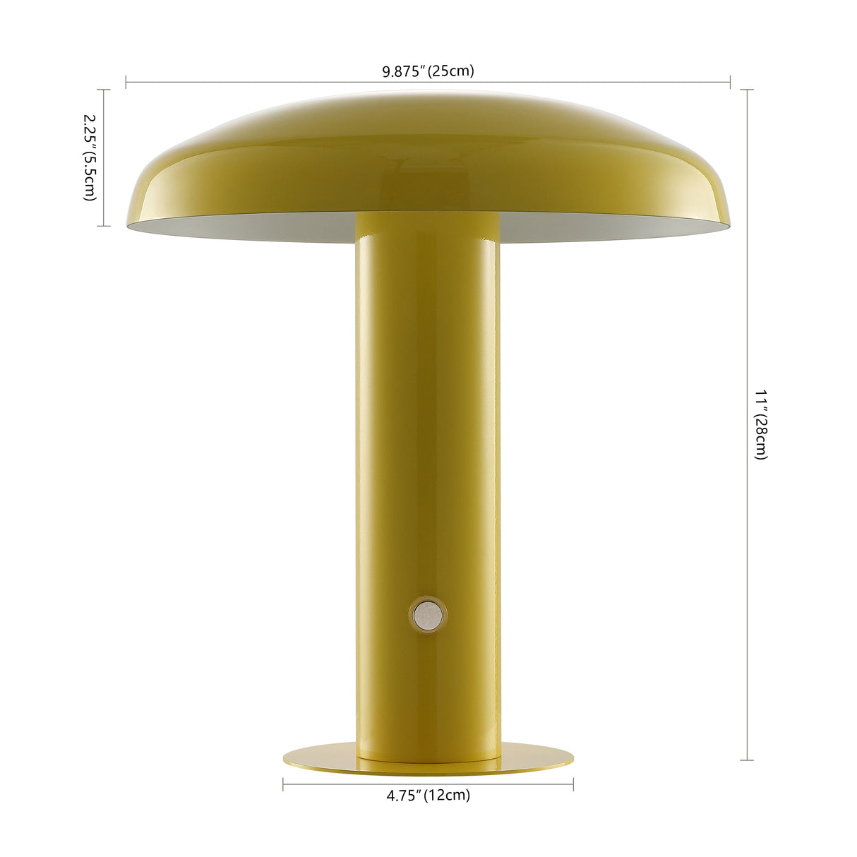 Suillius Contemporary Bohemian Rechargeable/Cordless Iron Integrated Portable LED Mushroom Table Lamp