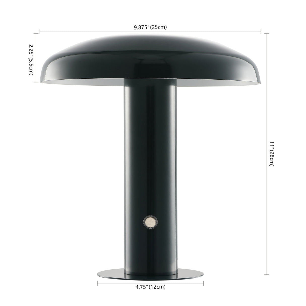 Suillius Contemporary Bohemian Rechargeable/Cordless Iron Integrated Portable LED Mushroom Table Lamp