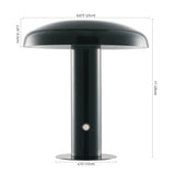 Suillius Contemporary Bohemian Rechargeable/Cordless Iron Integrated Portable LED Mushroom Table Lamp