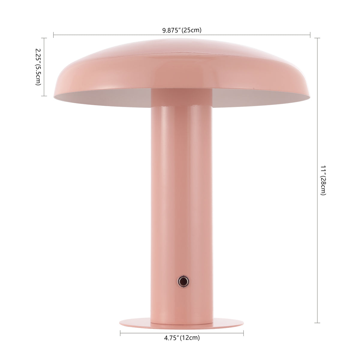 Suillius Contemporary Bohemian Rechargeable/Cordless Iron Dimmable Integrated LED Mushroom Table Lamp