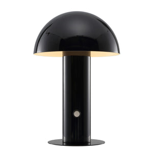 Boletus Contemporary Bohemian Rechargeable/Cordless Iron Integrated Portable LED Mushroom Table Lamp