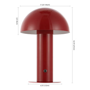 Boletus Contemporary Bohemian Rechargeable/Cordless Iron Dimmable Integrated LED Mushroom Table Lamp