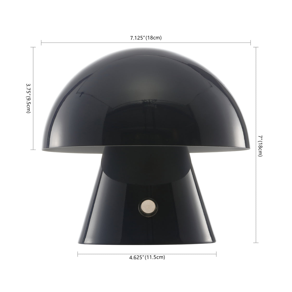 Porcini Contemporary Bohemian Rechargeable/Cordless Iron Integrated Portable LED Mushroom Table Lamp