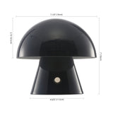 Porcini Contemporary Bohemian Rechargeable/Cordless Iron Integrated Portable LED Mushroom Table Lamp