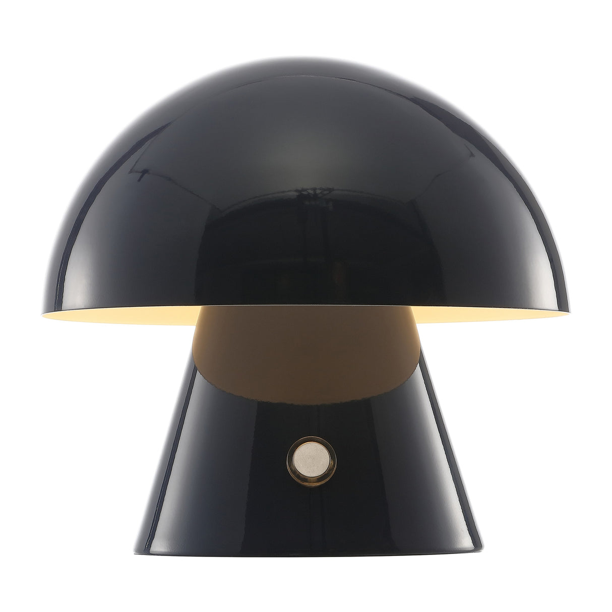Porcini Contemporary Bohemian Rechargeable/Cordless Iron Integrated Portable LED Mushroom Table Lamp