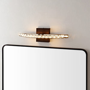 Alyson 1-Light Bohemian Industrial Iron/Acrylic Integrated LED Vanity Light