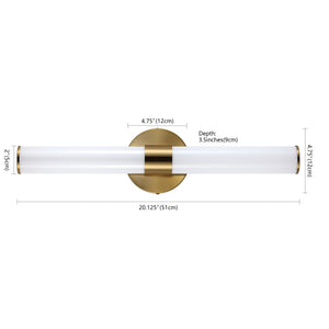 Brooks 1-Light Industrial Mid-Century Iron Integrated LED Vanity Light