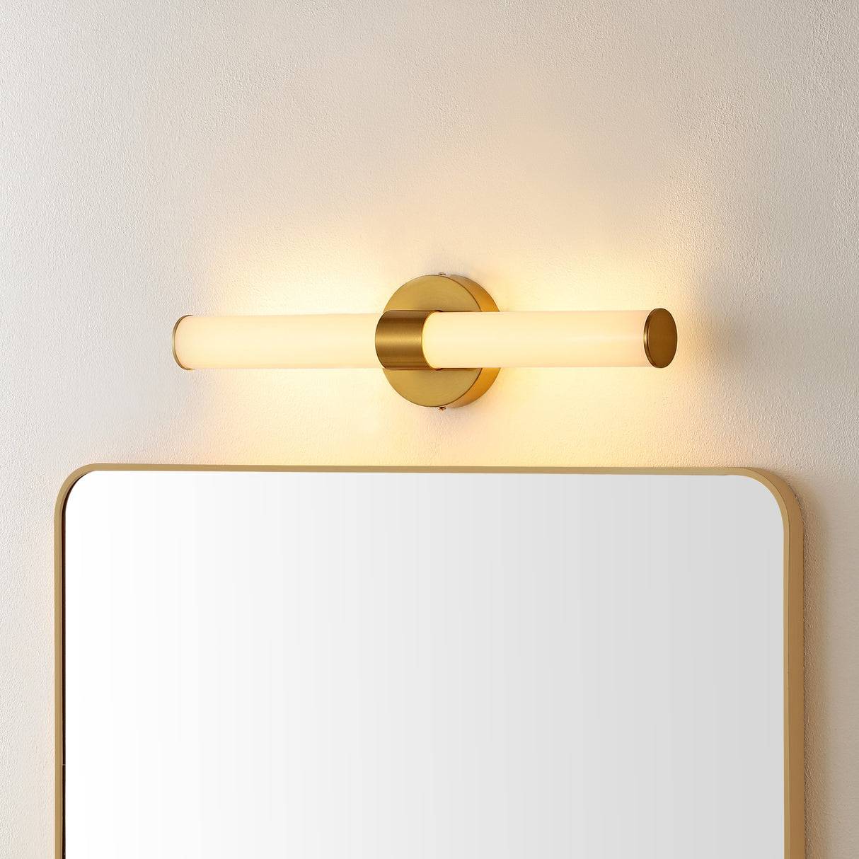 Brooks 1-Light Industrial Mid-Century Iron Integrated LED Vanity Light