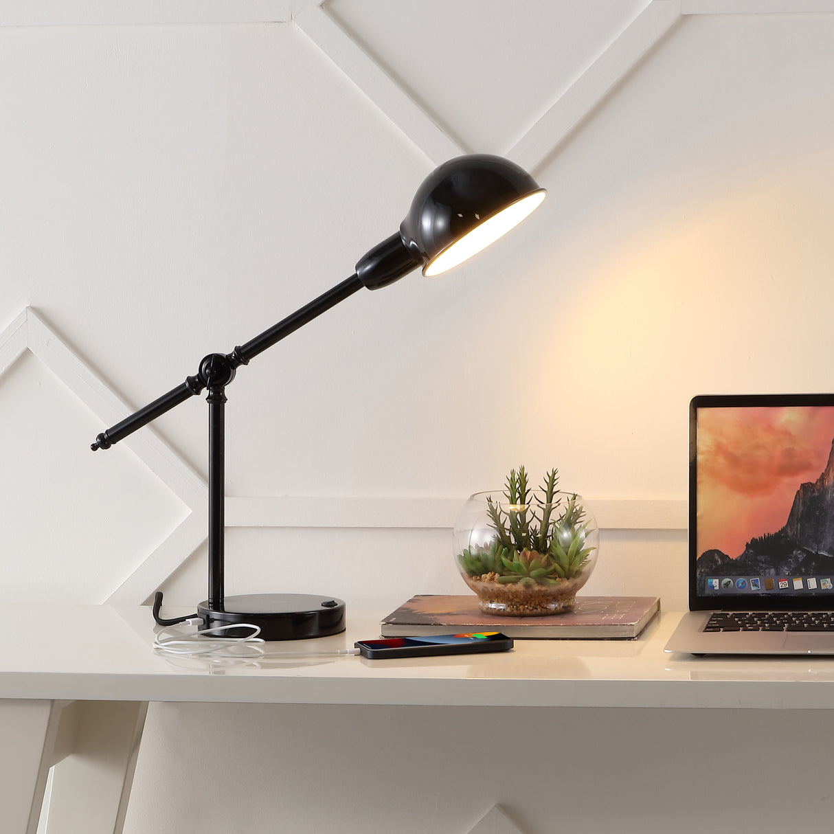 Curtis-Vintage-Industrial-Iron-Adjustable-Dome-Shade-LED-Task-Lamp-with-USB-Charging-Port-Desk-Lamps