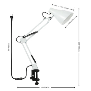 Odile Classic Industrial Adjustable Articulated Clamp-On LED Task Lamp