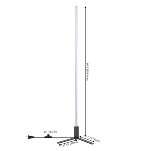 Potts Modern Contemporary Aluminum/Iron Integrated LED Post Floor Lamp