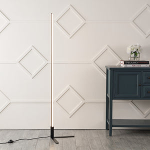Potts Modern Contemporary Aluminum/Iron Integrated LED Post Floor Lamp