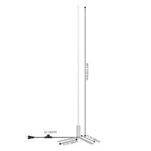 Potts Modern Contemporary Aluminum/Iron Integrated LED Post Floor Lamp