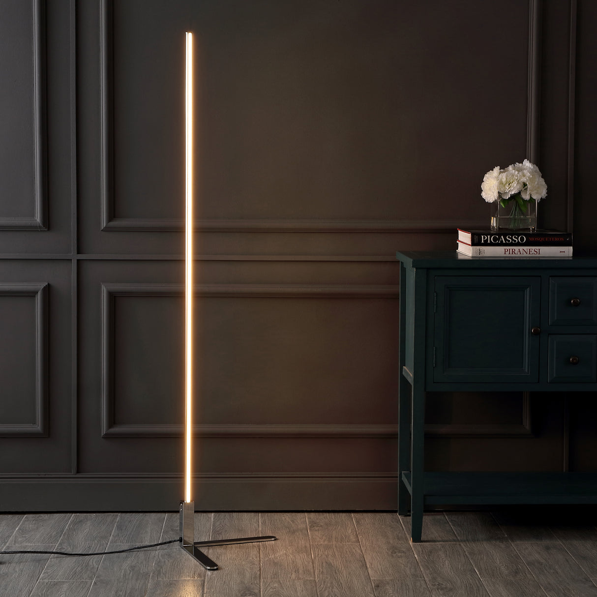 Potts Modern Contemporary Aluminum/Iron Integrated LED Post Floor Lamp