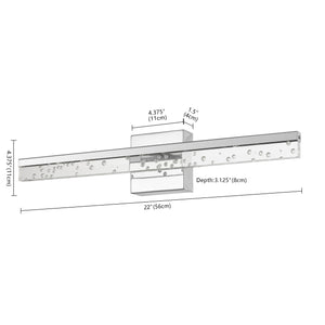 Mario 1-Light Modern Contemporary 360-Degree Rotatable Iron/Seeded Acrylic Integrated LED Vanity Light