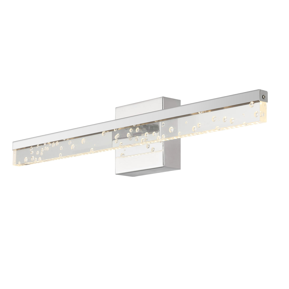 Mario 1-Light Modern Contemporary 360-Degree Rotatable Iron/Seeded Acrylic Integrated LED Vanity Light