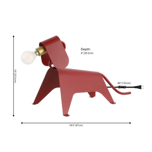 Rover Modern Industrial Iron Canine LED Kids' Lamp