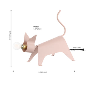 Penelope Modern Industrial Iron Feline LED Kids' Lamp