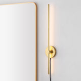 Anton 1-light modern minimalist iron adjustable bar integrated led plug-in sconce