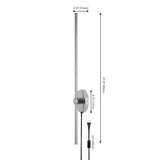 Anton 1-light modern minimalist iron adjustable bar integrated led plug-in sconce