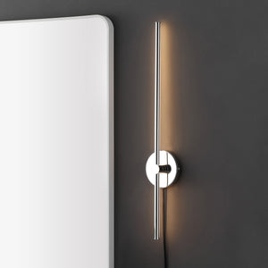 Anton 1-light modern minimalist iron adjustable bar integrated led plug-in sconce