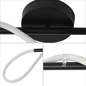 Alessio contemporary minimalist 360 adjustable silicone neon rope dimmable linear integrated led flush mount