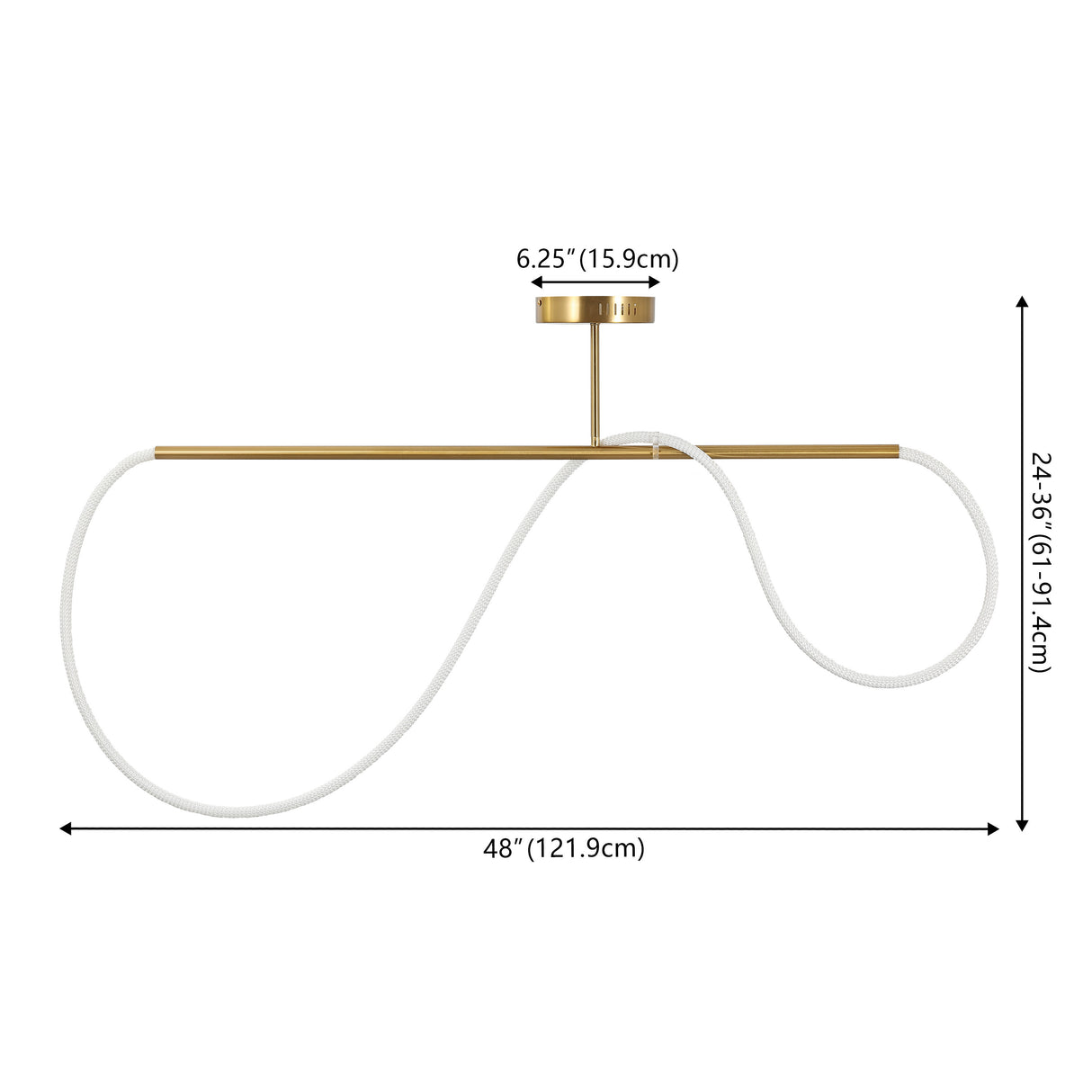 Alessio contemporary minimalist 360 adjustable silicone neon rope dimmable linear integrated led flush mount