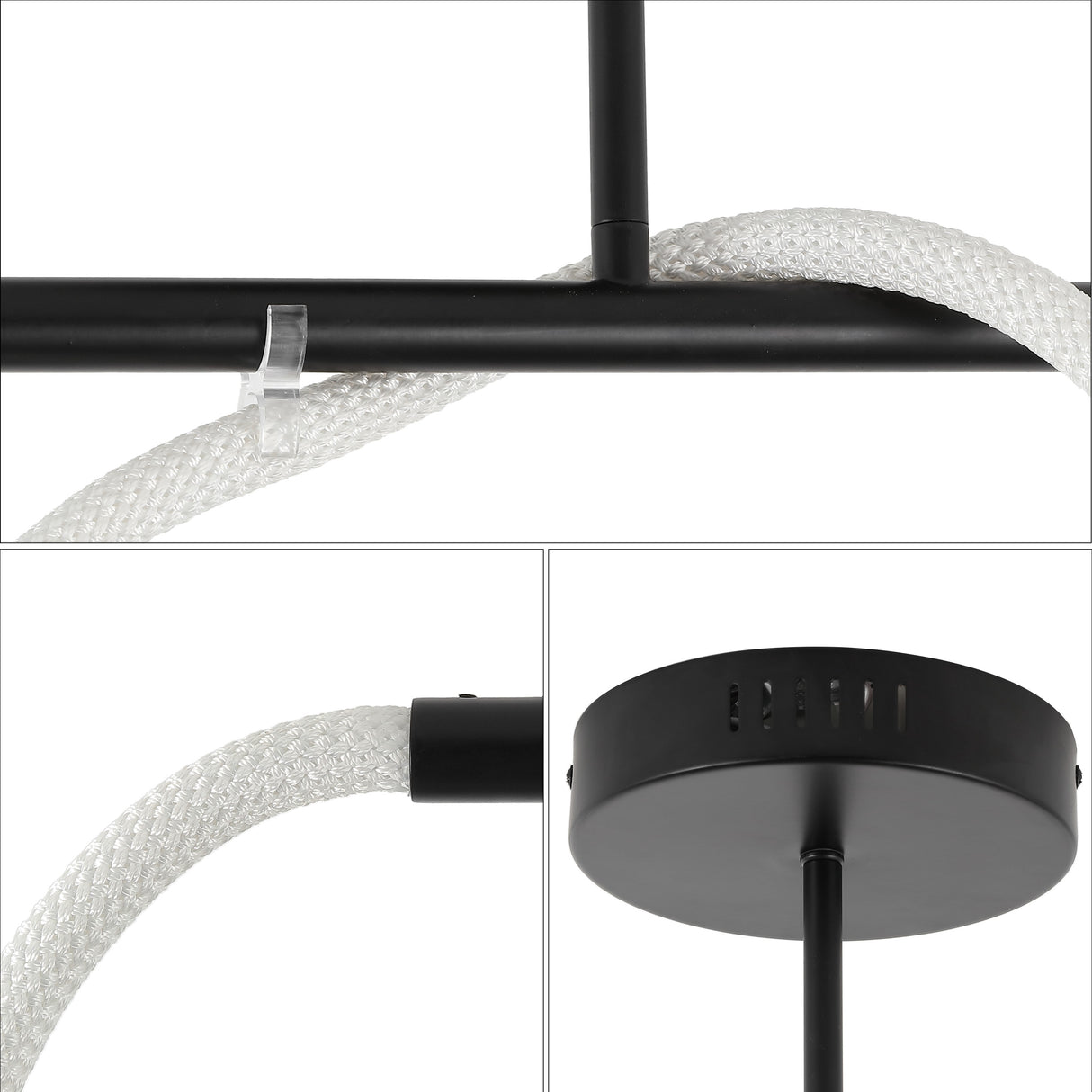 Alessio contemporary minimalist 360 adjustable silicone neon rope dimmable linear integrated led flush mount