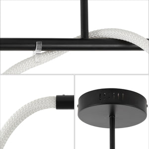 Alessio contemporary minimalist 360 adjustable silicone neon rope dimmable linear integrated led flush mount