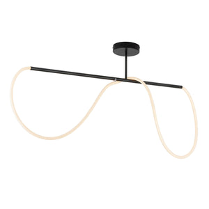 Alessio contemporary minimalist 360 adjustable silicone neon rope dimmable linear integrated led flush mount