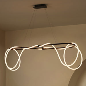 Lisette 360 Adjustable Silicone Rope and Metal Dimmable LED Chandelier