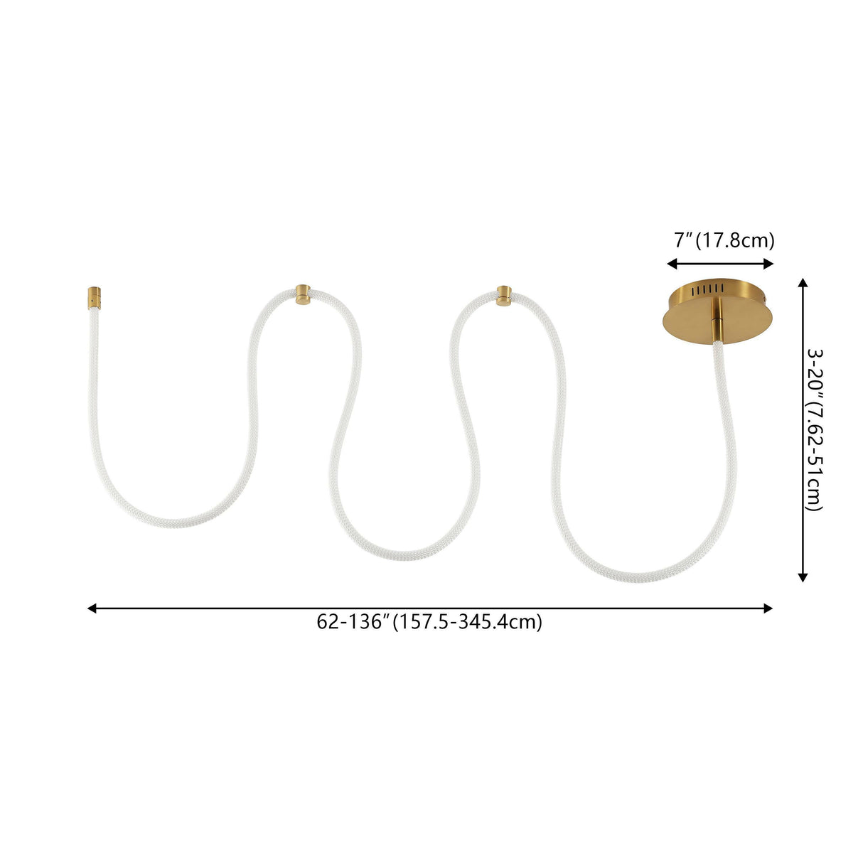 Serafina 360° Adjustable Neon Rope LED Flush Mount