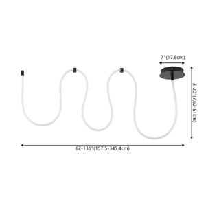 Serafina 360° Adjustable Neon Rope LED Flush Mount