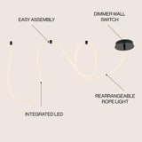 Serafina 360° Adjustable Neon Rope LED Flush Mount