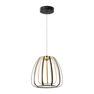 Gigi Modern Glam Metal Adjustable Dimmable Stripe Cage LED Pendant