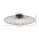 Anders Contemporary Scandinavian Dimmable Stripe UFO Integrated LED Flush Mount