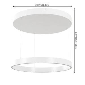 Jense Minimalist Modern Metal Adjustable Dimmable Ring LED Pendant
