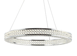 Benton-Round-Integrated-LED-Crystal/Metal-Pendant-Pendants