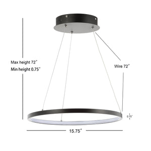 Bradley Round Integrated LED Metal Pendant