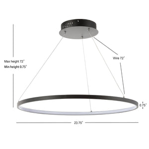 Brice Modern Contemporary Iron Integrated LED Pendant
