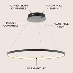 Brice Modern Contemporary Iron Integrated LED Pendant