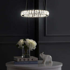 Reese Adjustable Integrated LED Metal/Crystal Pendant Pendant