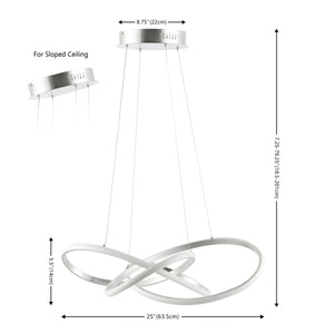 Alexia Abstract Integrated LED Metal Adjustable Pendant