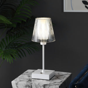 Oscar-Modern-Industrial-Rechargeable/Cordless-Iron/Acrylic-Integrated-Portable-LED-Table-Lamp-with-Ribbed-Shade-Table-Lamps