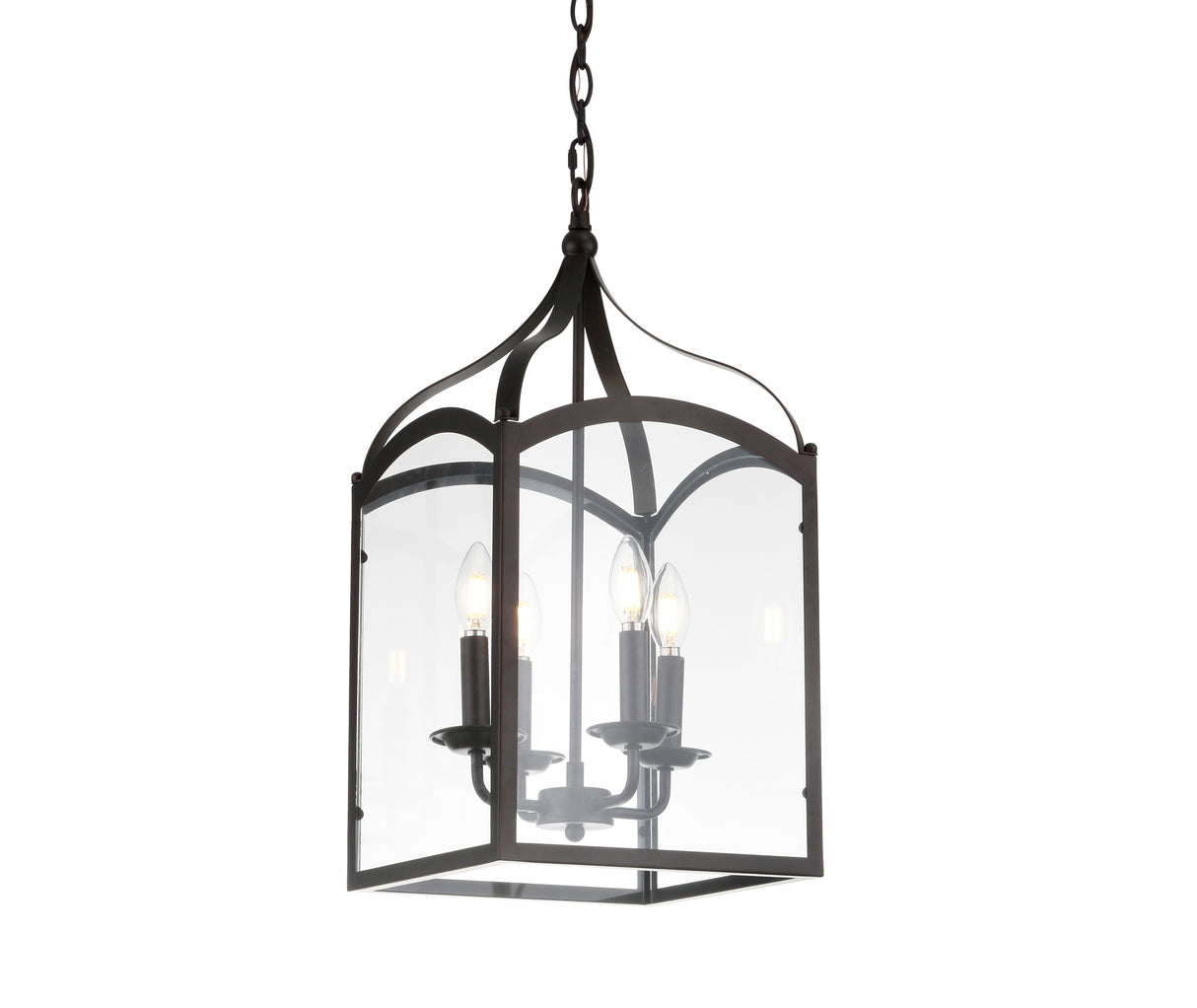 Ruth-4-light-Traditional-Classic-Lantern-Metal/Glass-LED-Pendant-Pendants
